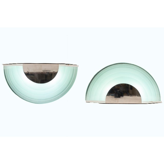 Pair of Large Mid-Century Art Deco-Style Wall Sconces, Reminiscent of Jean Perzel (French, 1880–1993) For Sale - Image 9 of 18