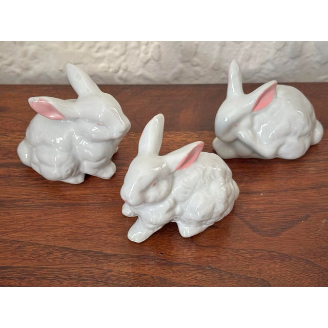 Vintage Trio of White Bunny Rabbits For Sale - Image 6 of 9