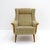 wonderful wingback chairs, Denmark, 1950, upholstered with multicolor striped fabric in the beige range with beech legs...
