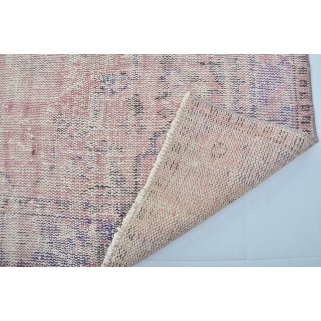 1950s Bohemian Pink Handknotted Area Carpet For Sale - Image 10 of 10