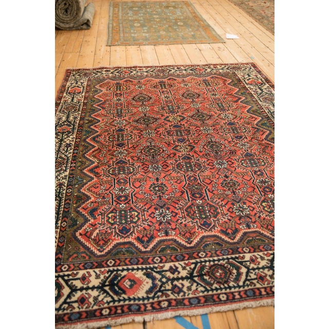 Brick Red Vintage Malayer Rug - 5'3" x 6'4" For Sale - Image 8 of 10