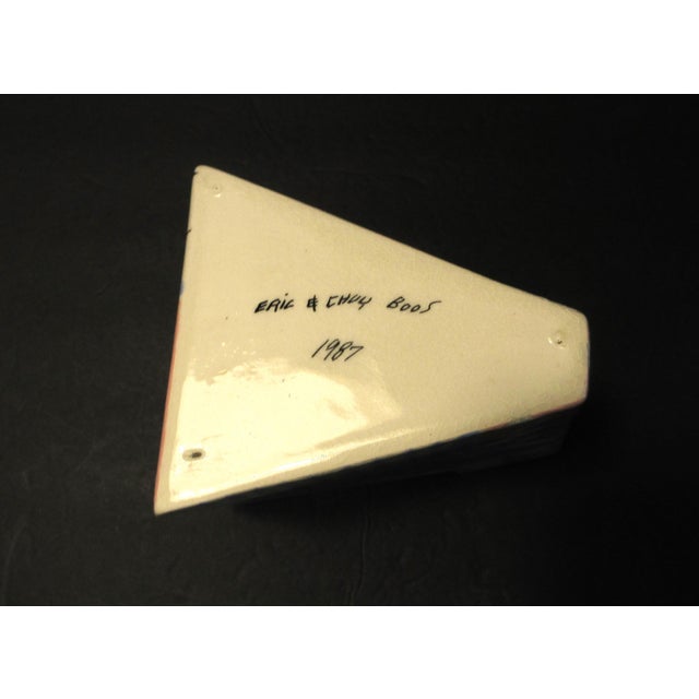 Vintage Eric & Chuy Boos Signed 1987 Handmade Sculptural Studio Pottery Vase For Sale - Image 11 of 12