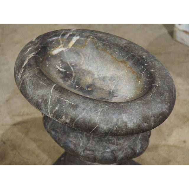 Pair of Circa 1850 French Nero Marquina Marble Table Vases For Sale - Image 11 of 18