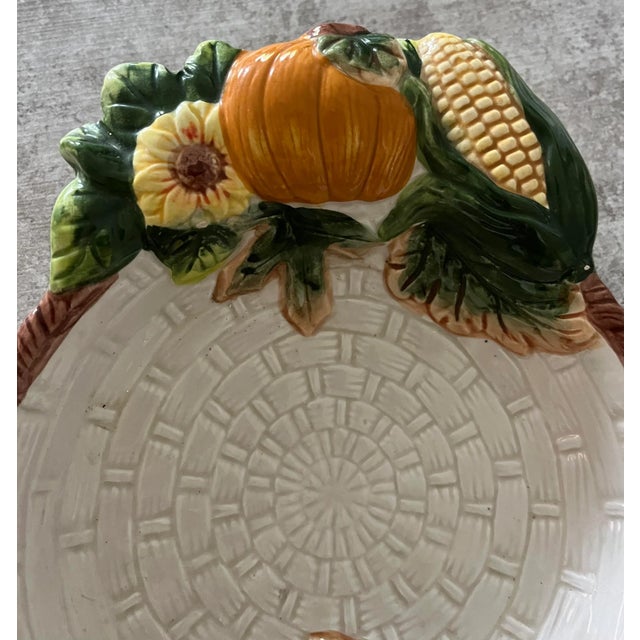 Italian Majolica pottery is so gorgeous. That classic basketweave pattern will grace any seasonal tabletop! I find this...