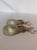 These eye-catching vintage Matte Gold Tone Frosted Cream Lucite Door Knocker Earrings are so unique and fabulous with...
