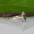 Green Tsavorite Garnet Ring With Natural Diamond Accents: Solid 14k Gold, Size 6.75 For Sale - Image 8 of 9