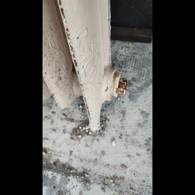 Vintage Cast Iron Heater with Elaborate Details For Sale - Image 4 of 9