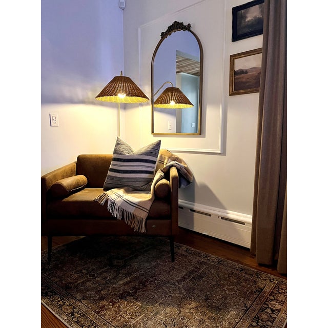 Mitzi Lauren 19.5 in. 1 Light Floor Lamp in Aged Brass and Texture Black Finish For Sale - Image 11 of 15