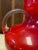 1960's Opalina Fiorentina Red Glass Vase, Made in Italy For Sale - Image 4 of 11