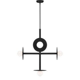 Kelly Wearstler by Visual Comfort Studio Nodes Large Chandelier, Midnight Black For Sale