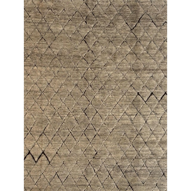 Wool on wool pile genuine hand made Moroccan rug -