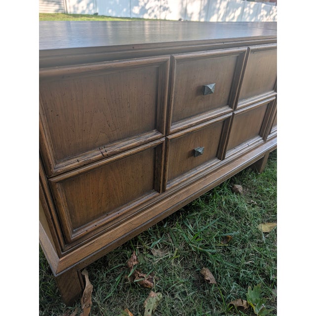1960s Henredon "Custom Folio Three" 102" Modular Brutalist Credenza / Media Console For Sale - Image 14 of 16