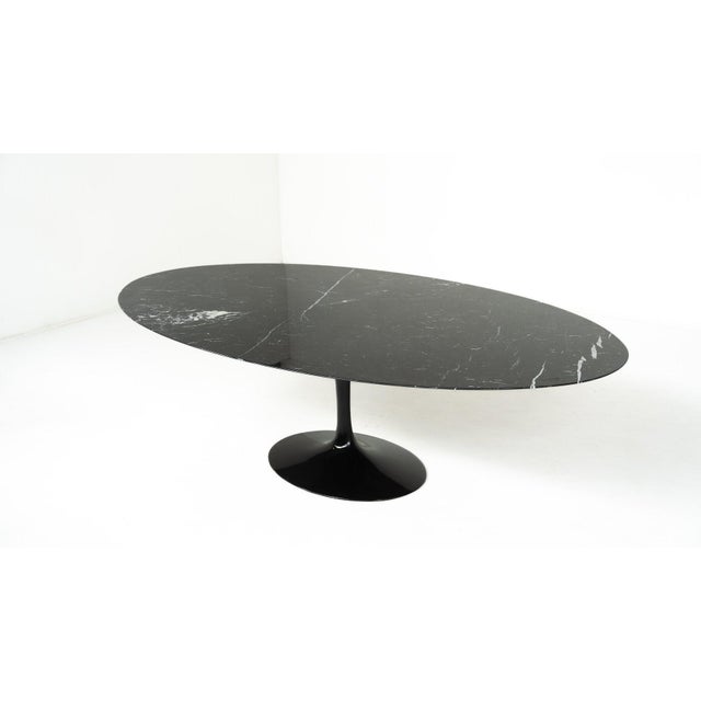 Metal Black Marble Tulip Dining Table by Eero Saarinen for Knoll, 1960s For Sale - Image 7 of 11