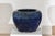 Ceramic Vintage Chinese Blue-Glazed Ceramic Planter with Rounded Form and Brown Accents For Sale - Image 7 of 18