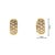 Late 20th-Century 18k Yellow Gold Natural Diamond Pave Earrings, A Pair For Sale - Image 4 of 5