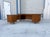 Mid-Century Modern 1960s Mid-Century Modern Walnut L-Shaped Executive Desk With Black Laminate Top For Sale - Image 3 of 16