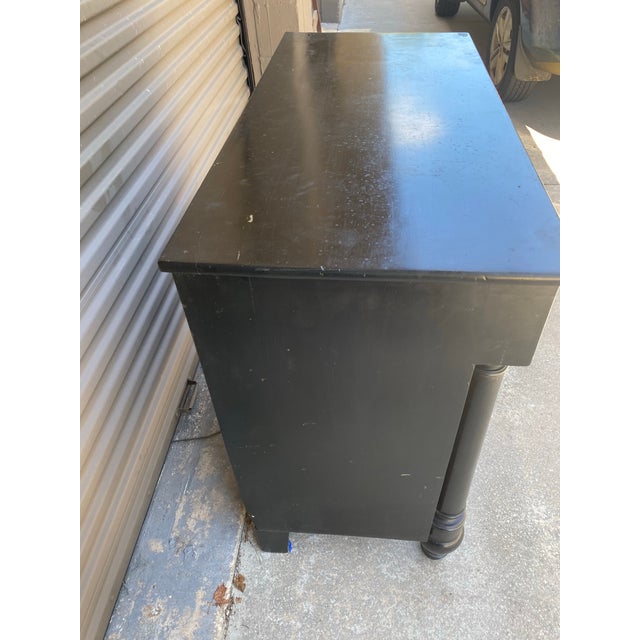 Vintage Ebony Black Dresser For Sale In West Palm - Image 6 of 12