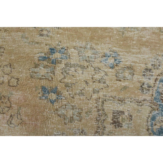 1980s Tabriz Rug 9’4” X 12’3” Pink Wool Vintage Distressed Hand-Knotted Carpet For Sale - Image 5 of 15