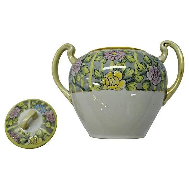 Nippon Hand-Painted Sugar Bowl For Sale - Image 4 of 5
