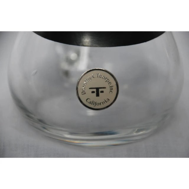 Dorothy Thorpe Mid-Century Dorothy Thorpe Creamer and Glasses-Set of 4 For Sale - Image 4 of 9