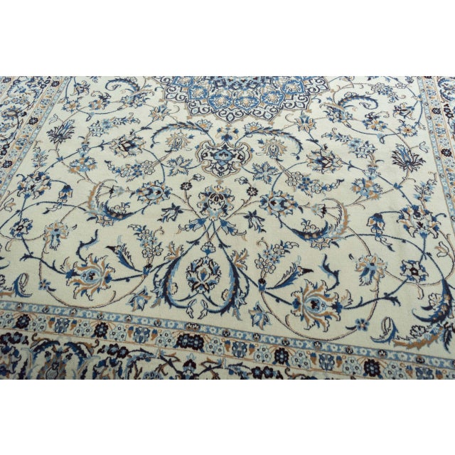 Textile Hand-Knotted Nain 9la Oriental Rug For Sale - Image 7 of 13