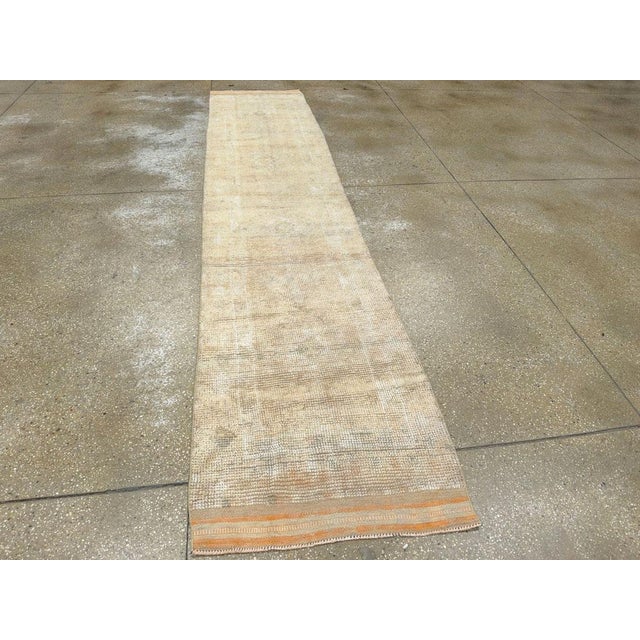 Beige Galerie Shabab Collection Mid-20th Century Turkish Anatolian Runner For Sale - Image 8 of 10