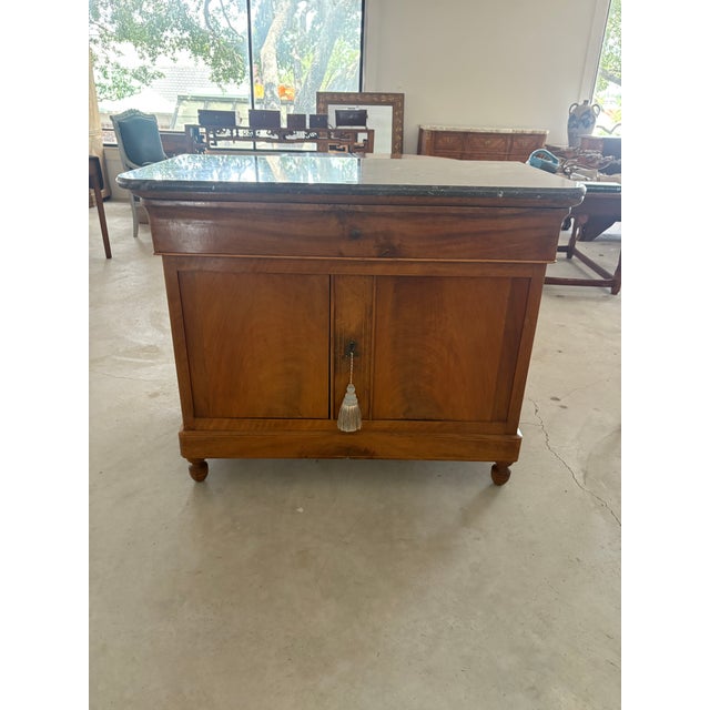 Mid 19th Century French Louis Philippe Marble Top Walnut Sideboard For Sale - Image 4 of 11