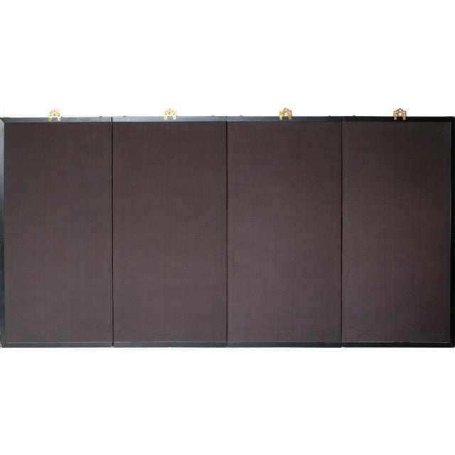 "Red-Crowned Cranes", Painted Chinese Screen For Sale - Image 17 of 18