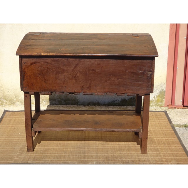 Rustic Vintage Brown Oak Dish Drainer For Sale - Image 3 of 18