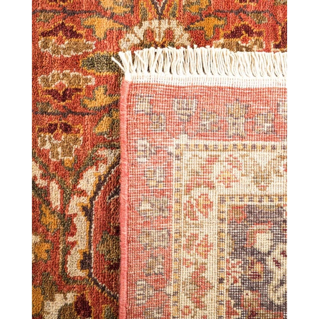 1990s Vintage Traditional Hand Knotted Wool Square Area Rug, Rose - 5'10" X 6'2" For Sale - Image 5 of 9