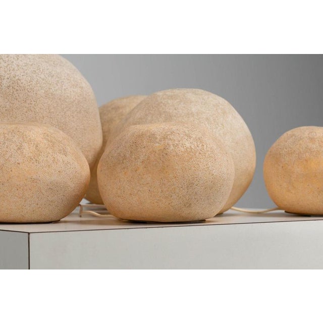 Rock Lamps by Andre Cazenave Dorra, 1969, Set of 6 For Sale - Image 12 of 18