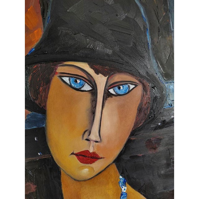 Contemporary Natalia Vypritskaia, Internal Dialogue, Oil on Canvas For Sale - Image 3 of 8