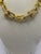 famous name small chain link 16" necklace with cz closure