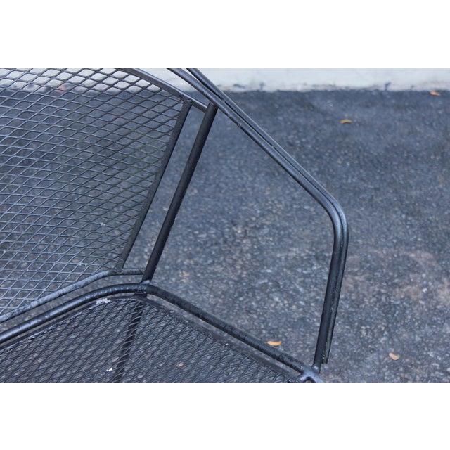 Vintage Wrought Iron Pair Of Patio Armchairs Chairs For Sale - Image 9 of 18