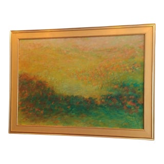 Vintage Framed Oil on Canvas Pontillist Painting Signed For Sale