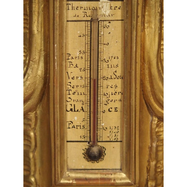 18th Century Parisian Giltwood Barometer Thermometer For Sale - Image 10 of 11