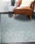 Textile 4x8 Isla Moroccan Blue Geometric Modern Hand Knotted Wool Carpet Runner Rug For Sale - Image 7 of 9