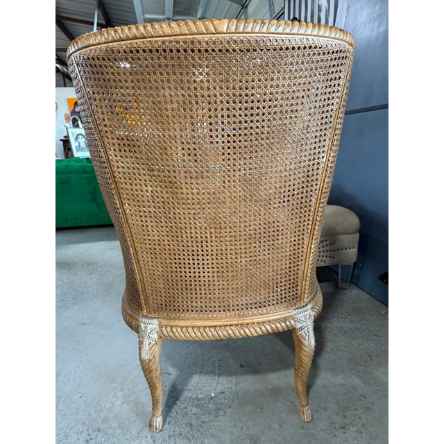 1970s Double-Caned Wingback Chair For Sale - Image 6 of 9