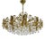 Brass and Crystal Sciolari Chandelier from Palwa, 1960s For Sale