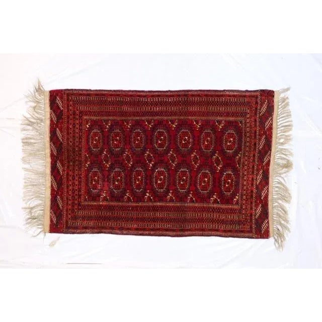 Textile 1960s Vintage Persian Torkaman Rug For Sale - Image 7 of 7