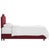 Contemporary Full Camelback Bed in Velvet Berry For Sale - Image 3 of 6