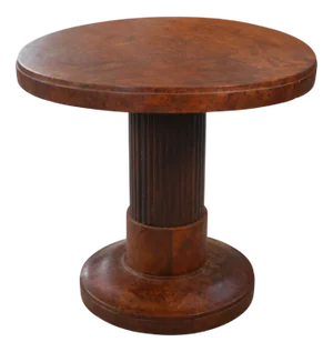 Art Deco Pedestal Table attributed to Jules Leleu, 1930s