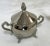 Shabby Chic Vintage 3-Piece Tea Service, Silverplate With Floral Details For Sale - Image 3 of 13