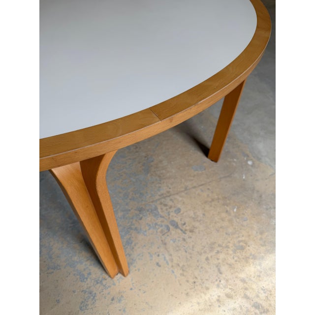 Wood Round Dining Table in White Beech by Rud Thygesen & Johnny Sørensen for Magnus Olesen For Sale - Image 7 of 11