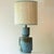 Blue Brown Ceramic Table Lamp with Silk Lamp Shades attributed to R. Houben, 1970 For Sale - Image 6 of 17