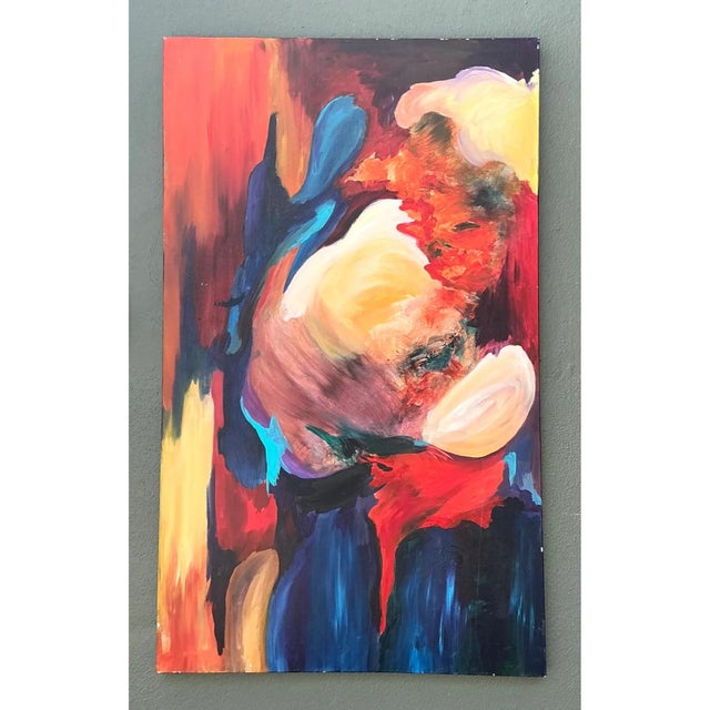 Vintage Abstract Expressionist Oil Painting on Canvas For Sale - Image 11 of 12
