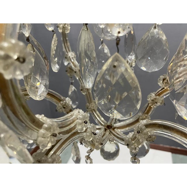 Vintage Maria Theresa Crystal Chandelier, 1950s For Sale - Image 4 of 11