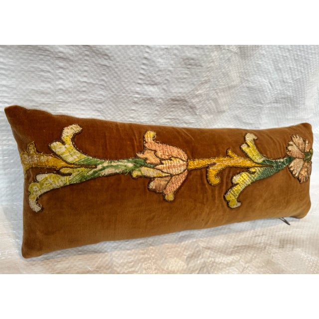 Baroque 17th Century Florentine Velvet and Silk Pillow For Sale - Image 3 of 3
