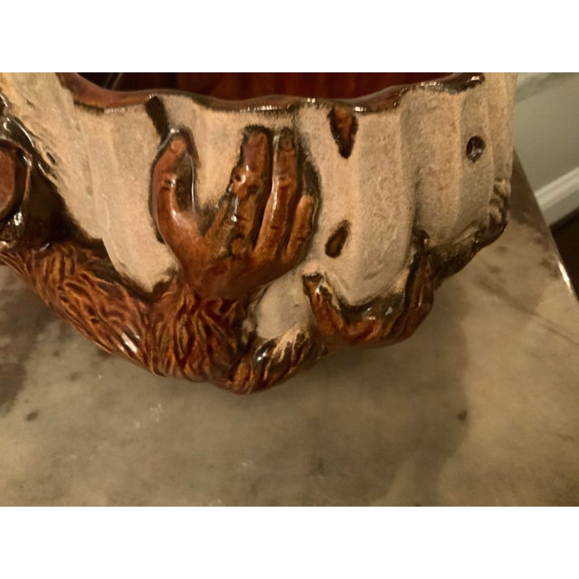 1970s 1970s Porcelain Monkey Hanging Cachepot /Planter For Sale - Image 5 of 13