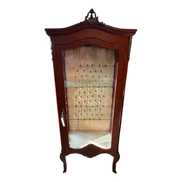 English Style Display Cabinet with Glass Shelves, 1960s For Sale